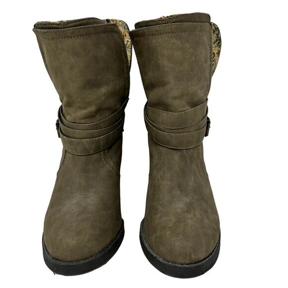 Qupid Convertible Tapestry Ankle Boots Women SZ 7 Block Heel Tapestry Boho Chic - Picture 4 of 13